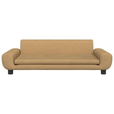 vidaXL bērnu dīvāns, Brūns, 100x54x33 cm, samts