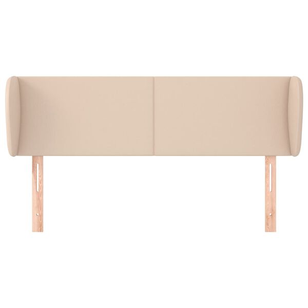 vidaXL galvgalis ar malām, 147x23x78/88 cm, kapučīno mākslīgā āda