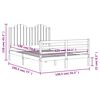 vidaXL gultas rāmis ar galvgali, divvietīgs, masīvkoks