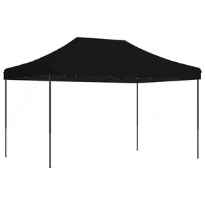 vidaXL Balles telts 292 x 440 x 315 cm Melns Oksforda audums
