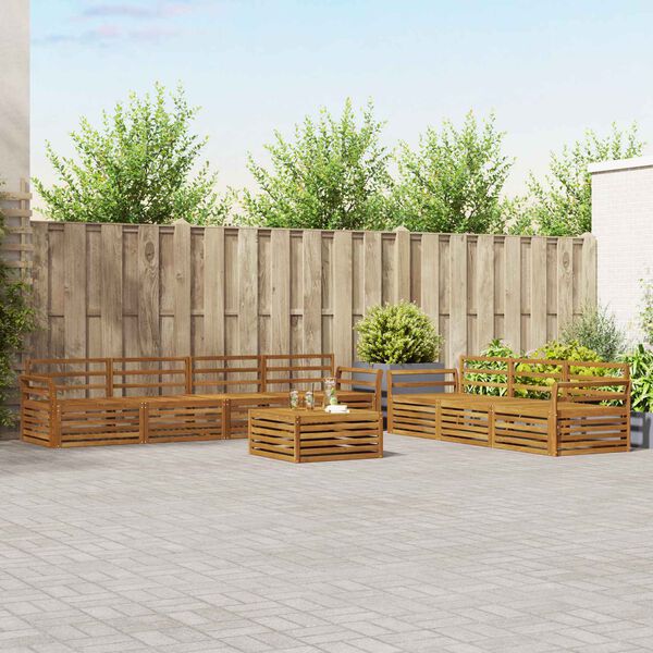 vidaXL Āra dīvānu komplekts 8 pcs Dabiska