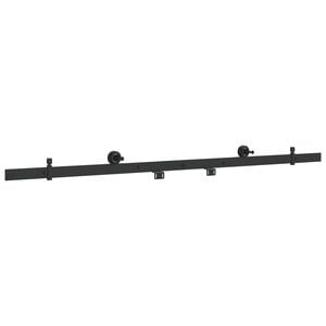 vidaXL Bīdāmo durvju furnitūras komplekts 152,4 cm Tērauds Melns