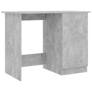 vidaXL rakstāmgalds, betona pelēks, 100x50x76 cm, inženierijas koks