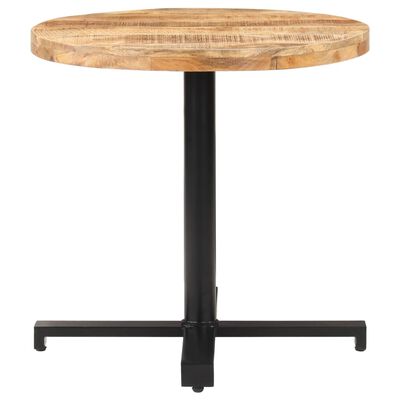 vidaXL bistro galds, Ø80x75 cm, apaļš, neapstrādāts mango koks