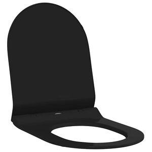 vidaXL Tualetes sēdeklis Melns 50 x 36,5 x 5 cm Polipropilēns