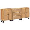 vidaXL Puse 3 gab. 180 x 33 x 75 cm Cieta mango koksne Brūna