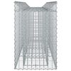 vidaXL Gabions pacelta gulta 2 pcs Sudraba 200 x 50 x 80 cm