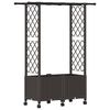 vidaXL Pacelta gulta ar treliem un jumtu Brūna 124,5 x 40 x 142 cm PP