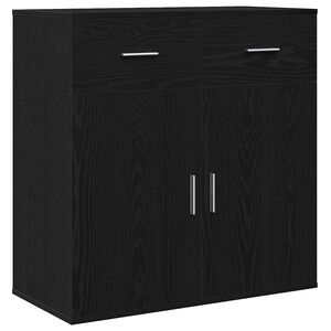 vidaXL Puse Melns ozolkoks 78 x 38 x 80 cm Inženierijas koks