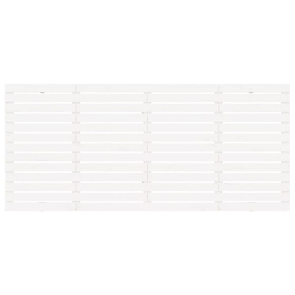 vidaXL sienas galvgalis, balts, 166x3x91,5 cm, priedes masīvkoks