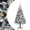 vidaXL Mākslīgā Ziemassvētku eglīte su 150 LED ar statīvu Balts 150 cm