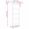 vidaXL Slīdo&scaron;ās durvis ORKDAL Brūna 73,5 x 198,5 cm Ciets priedes koks