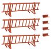 vidaXL Jumta sniega aizsargs Sarkana 300 x 29,5 x 34,5 cm Tērauds