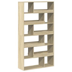 vidaXL grāmatu plaukts, ozola krāsa, 100x33x187,5cm, inženierijas koks