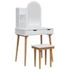 vidaXL Tualetes galda komplekts FAUSKE 4 gab. Balts 76 x 50 x 143 cm