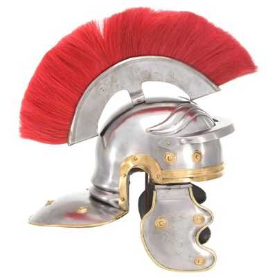 vidaXL romiešu bruņucepure, replika, sudraba krāsas tērauds