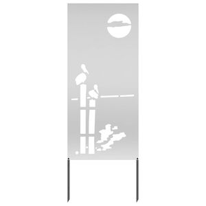 vidaXL Dārza privātuma ekrāns Sudraba 50 x 140 cm Cinkots tērauds