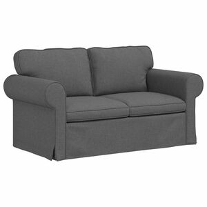 vidaXL Dīvāns Tum&scaron;i pelēks 155 x 82 x 80 cm audums