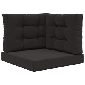 vidaXL Āra dīvāna spilvens Poliesters Melns 60 x 60 cm
