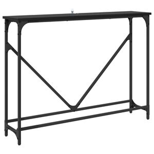 vidaXL Konsoles galds Melns ozolkoks 102 x 23 x 75 cm