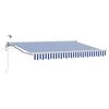 vidaXL Elektriska atvelkamā nojume Zila un balta 3,5 x 2,5 m