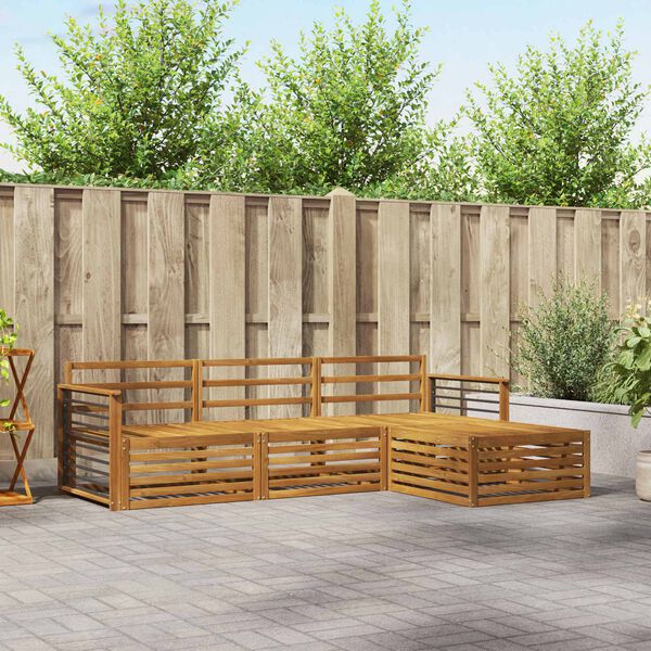 vidaXL Āra dīvānu komplekts 4 pcs Dabiska