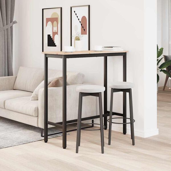 vidaXL galds Dabiska 100 x 40 x 101 cm Inženieru koks un tērauds