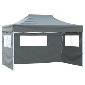 vidaXL Balles telts 280 x 410 x 315 cm Antracīta Oksforda audums