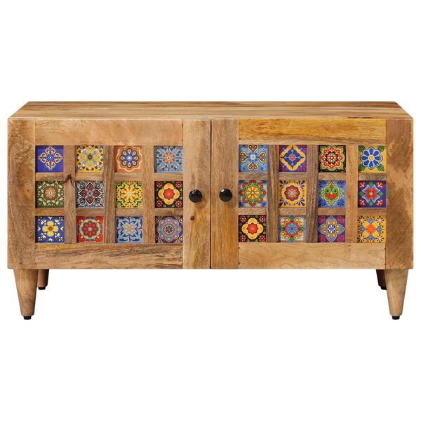 vidaXL Kafijas galdiņ&scaron; Dabiska 80 x 50 x 40 cm Cieta mango koksne