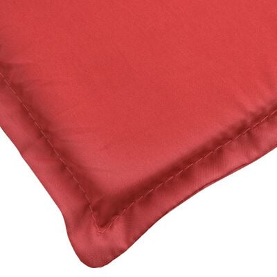 vidaXL sauļošanās krēsla matracis, 200x60x3 cm, audums, sarkans
