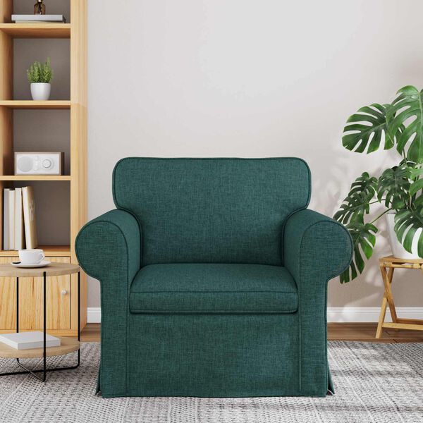 vidaXL Dīvāns 60cm Tum&scaron;i zaļ&scaron; Metāls