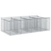 vidaXL Gabions pacelta gulta 2 pcs Sudraba
