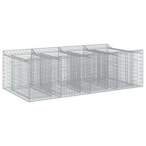 vidaXL Gabions pacelta gulta 2 pcs Sudraba