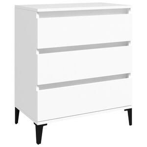 vidaXL kumode, balta, 60x35x70 cm, inženierijas koks