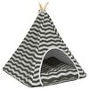 vidaXL Mazo dzīvnieku teepee ar spilvenu 60 x 60 x 70 cm Poliesters