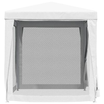 vidaXL svinību telts ar 4 sieta sienām, 2x2 m, balta