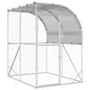 vidaXL Vistu kūts Sudraba 200 x 200 x 215 cm Cinkota tērauda