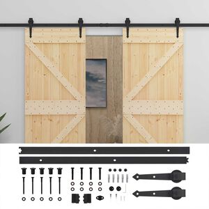 vidaXL Slīdo&scaron;ās durvis 2 gab. 80 x 210 cm Priedes masīvkoks