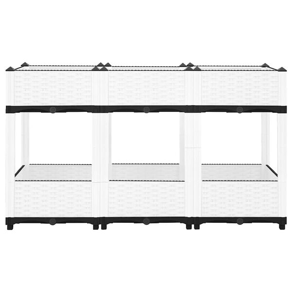 vidaXL puķu kaste, 120x40x71 cm, polipropilēns