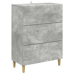 vidaXL Atvilktņu skapis Betona pelēks 66 x 34,5 x 90 cm