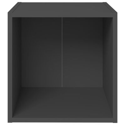 vidaXL TV plaukti, 2 gab., pelēki, 37x35x37 cm, skaidu plāksne