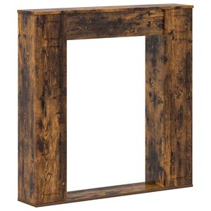 vidaXL Kamīna rāmis Kūpināts ozols 100 x 20 x 100 cm Inženierijas koks