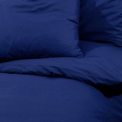 vidaXL gultasveļas komplekts, tumši zils, 225x220 cm, kokvilna