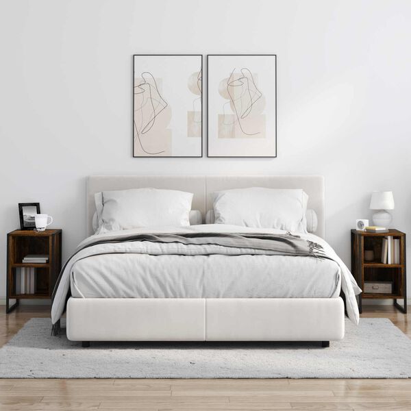 vidaXL Naktsgaldiņ&scaron; Dūmu ozols 39.5 x 30 x 50 cm Inženierijas koks