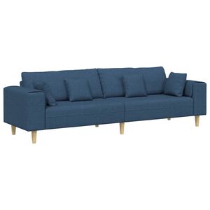 vidaXL Dīvāns Zila 250 x 77 x 76 cm audums