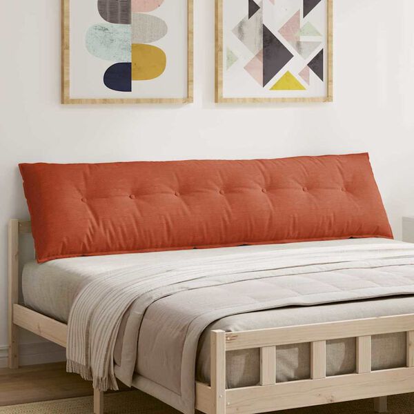 vidaXL Atpakaļ spilvens Sarkans oranžs 200 x 50 cm Korduroja audums