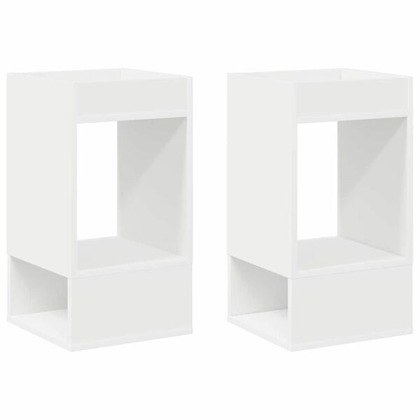 vidaXL Papildu galdiņ&scaron; 2 pcs Balts 30 x 30 x 56 cm Inženierijas koks