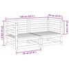 vidaXL 2-daļīgs dārza dīvāna komplekts, impregnēts priedes koks