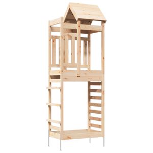 vidaXL Spēļu tornis Brūna 52,5 x 85 x 238 cm Ciets priedes koks