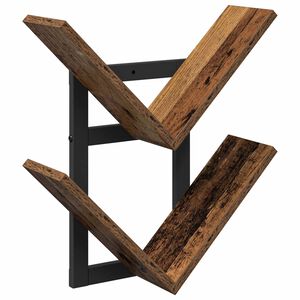 vidaXL Sienas Brīvstāvo&scaron;a Plaukts Vecs koks 43 x 15 x 47 cm